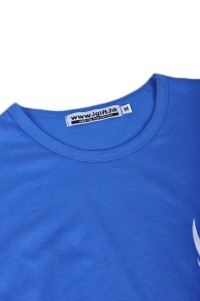 T528 自製tee-shirt   班tee訂製  訂購環保t-shirt  tee供應商HK    天空藍 細節-3